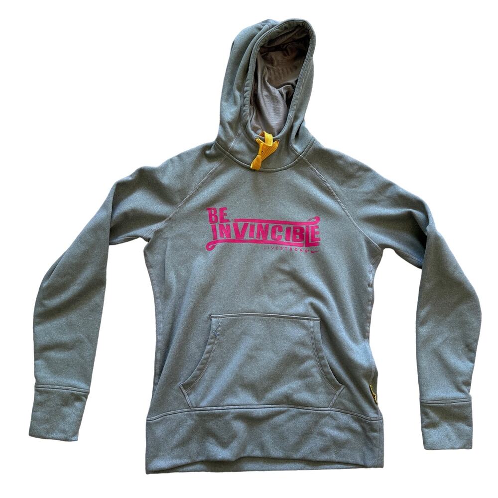 Nike Therma-Fit Pullover Hoodie Livestrong Be Invincible Gray Womens Size M